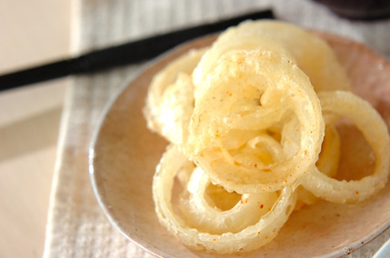 玉ネギのピリ辛揚げ