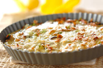 セロリと桜エビの簡単キッシュ