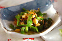 ピーマンのカリカリジャコ炒め