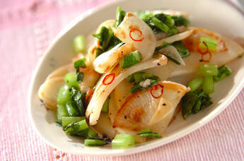 カブのペペロンチーノ