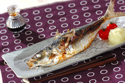 アジの塩焼き