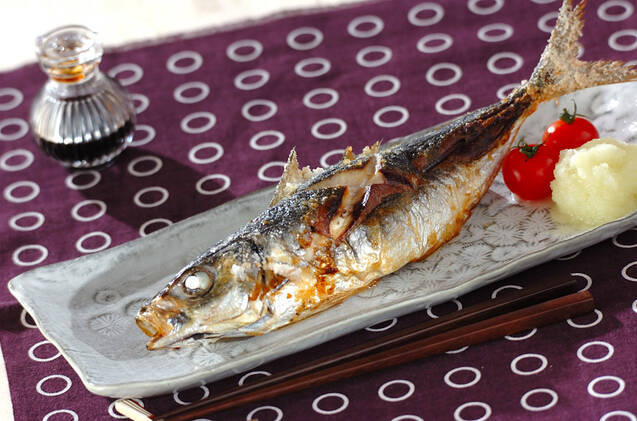 アジの塩焼き