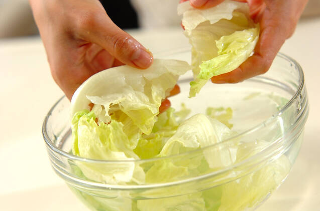 レタスと柑橘のサラダの作り方の手順1