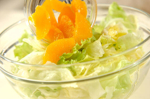 レタスと柑橘のサラダの作り方の手順3