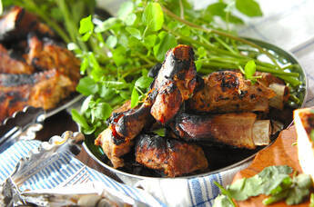 ゆでスペアリブのスパイシー焼き