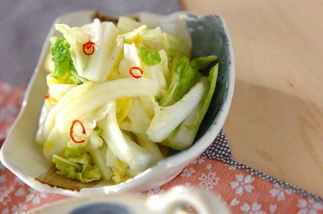 白菜のジンジャー酢和え