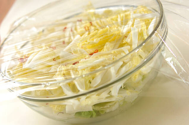 白菜のジンジャー酢和えの作り方の手順2