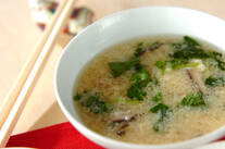 シイタケのかき玉汁