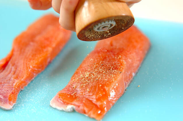 鮭のネギみそホイル焼きの作り方の手順1