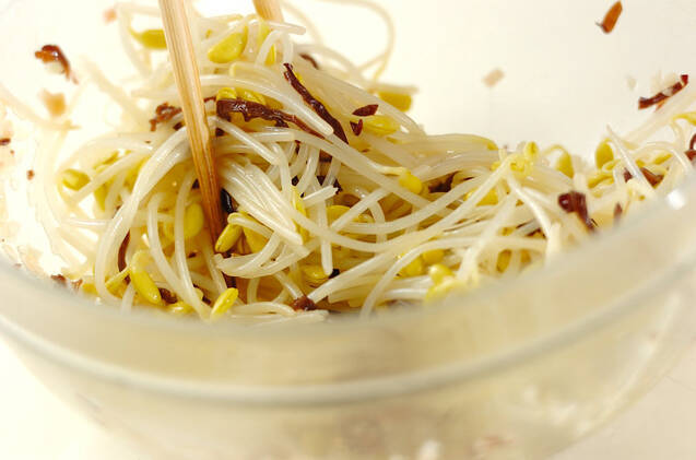 豆モヤシとキクラゲのナムルの作り方の手順5