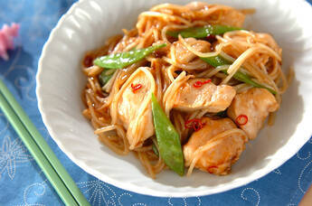 簡単で時短!鶏むね肉ともやしのオイスター炒め 柔らかジューシー