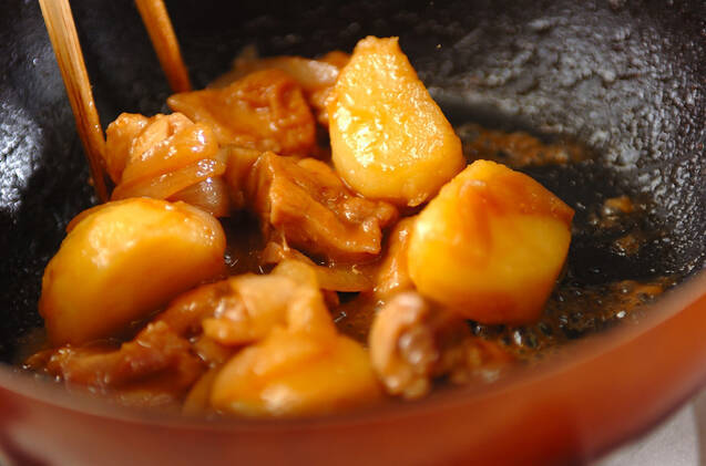 鶏とジャガイモの煮物の作り方の手順4