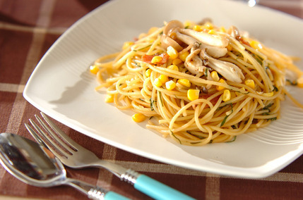 調味料2つ！大葉のバターしょうゆパスタ