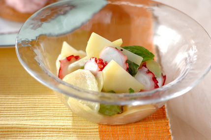 ジャガイモとタコのバジルサラダ