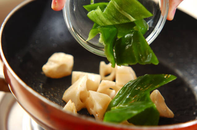 レンコンのオイスター炒めの作り方の手順3