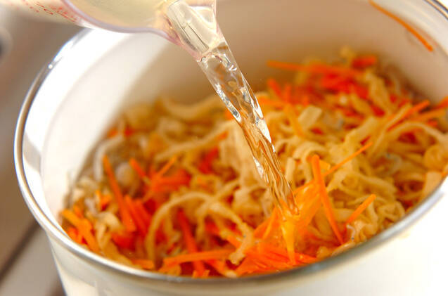 切干し大根とジャコの煮物の作り方の手順3