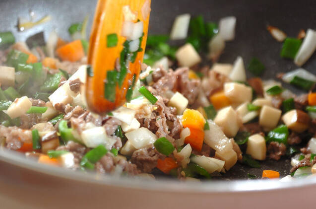 牛肉チャーハンの作り方の手順6