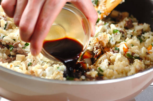 牛肉チャーハンの作り方の手順8