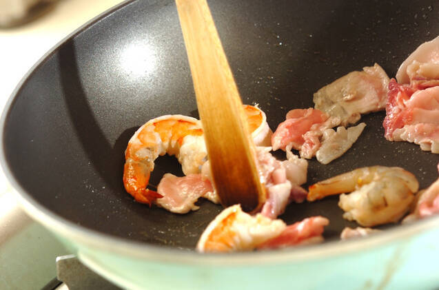 豚肉とエビの中華丼の作り方の手順9