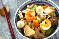 豚肉とエビの中華丼