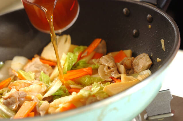 豚肉とエビの中華丼の作り方の手順10