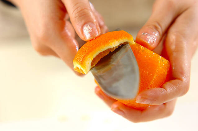 オレンジのグラニュー糖焼きの作り方の手順1
