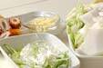 白菜とちくわの煮物の下準備1