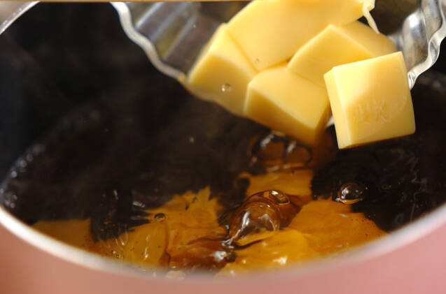 卵豆腐入りお吸い物の作り方の手順3