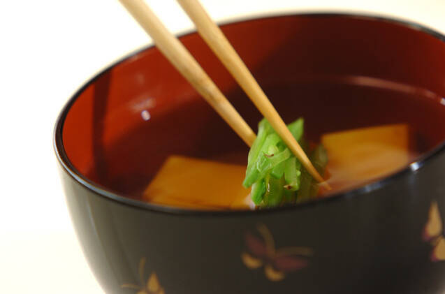 卵豆腐入りお吸い物の作り方の手順4