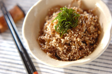 糸コンニャクのタラコ炒め