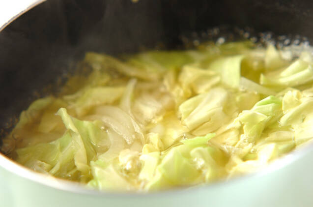 キャベツのグリーンポタージュの作り方の手順4