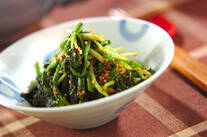 ホウレン草とミツバのゴマ和え