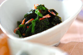 ニラと桜エビの甘酢和え