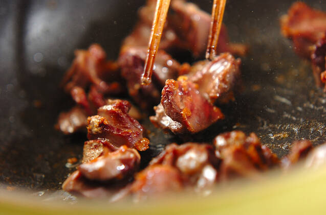 砂肝の炒め物の作り方の手順5