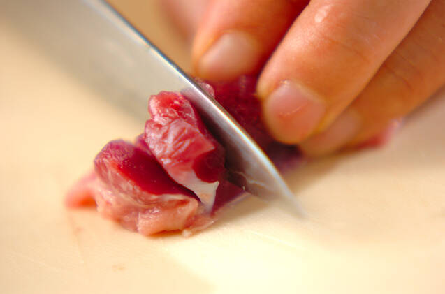 砂肝の炒め物の作り方の手順1