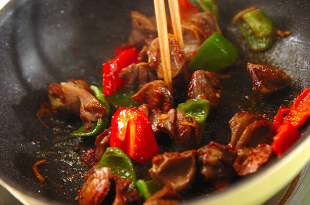 砂肝の炒め物の作り方の手順6