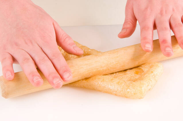 油揚げの納豆袋焼きの作り方の手順1