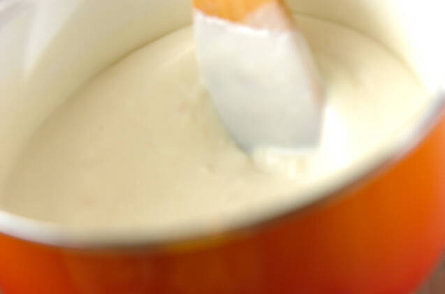 ウニと菜の花のグラタンの作り方の手順3