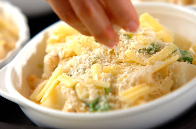 ウニと菜の花のグラタンの作り方の手順7