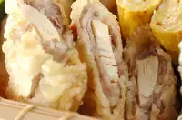 タケノコの豚肉巻き天ぷら