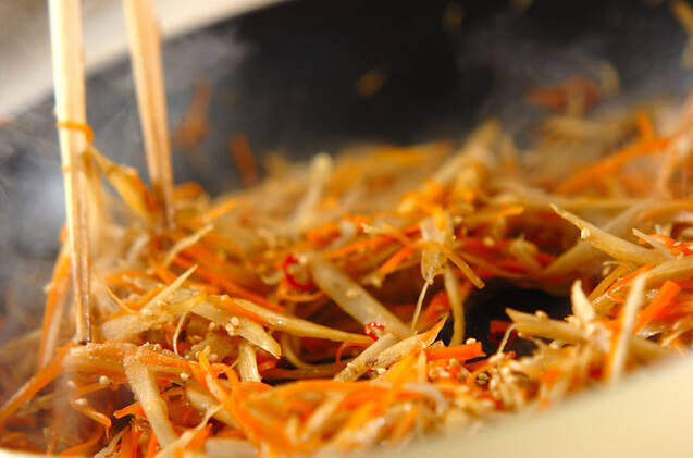 ゴボウとジャコのきんぴらの作り方の手順4