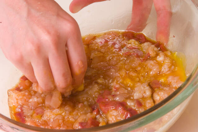 鶏肉納豆のレタス包みの作り方の手順8