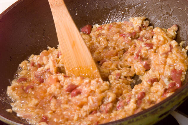 鶏肉納豆のレタス包みの作り方の手順9