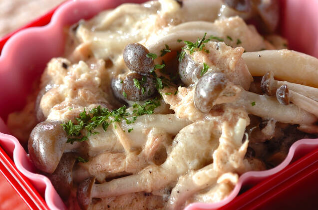 キノコとツナのタルタルサラダ