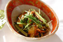 シイタケと水菜のおろし和え