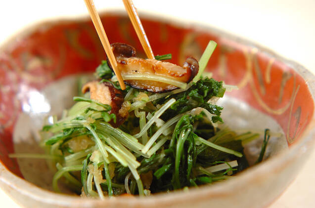 シイタケと水菜のおろし和えの作り方の手順5