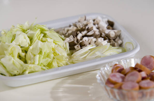 キャベツのコーンスープの作り方の手順1