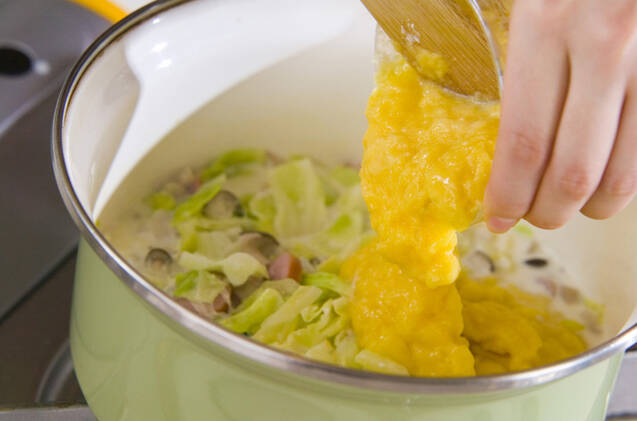 キャベツのコーンスープの作り方の手順3