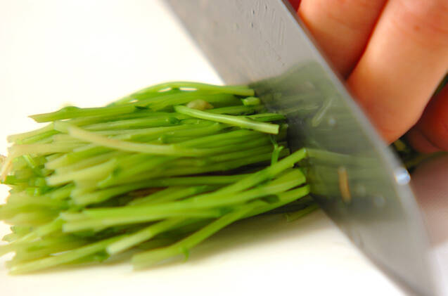 豆苗ののり和えの作り方の手順1