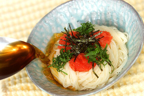 明太子と大葉の素麺の作り方の手順4